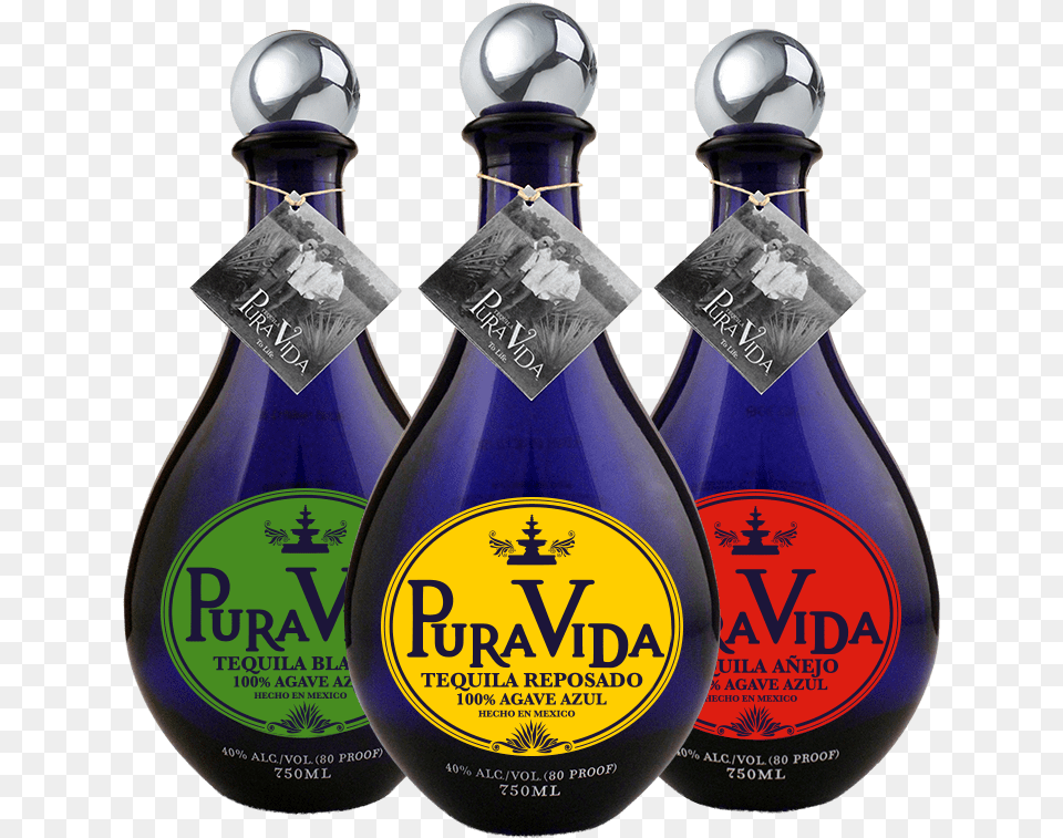 Pura Vida Tequila, Alcohol, Beverage, Bottle, Liquor Free Png