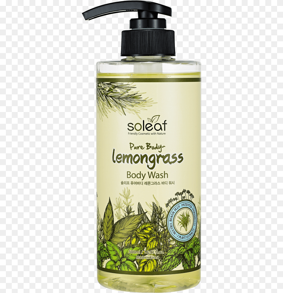 Pure Body Soleaf Pure Body Lemongrass Body Lotion, Bottle, Herbal, Herbs, Plant Free Png Download