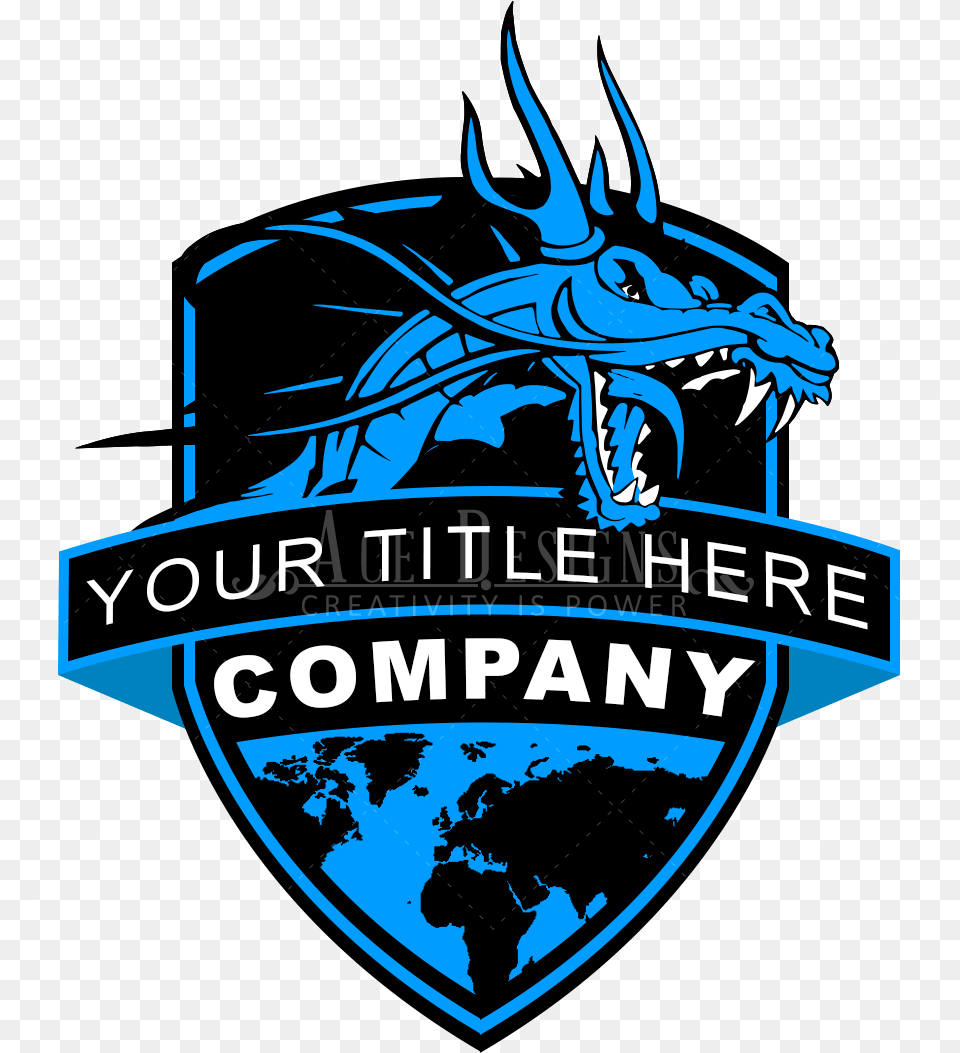 Pure Clan Logo Dragon Blue Logo Football, Symbol, Person, Animal, Dinosaur Free Transparent Png