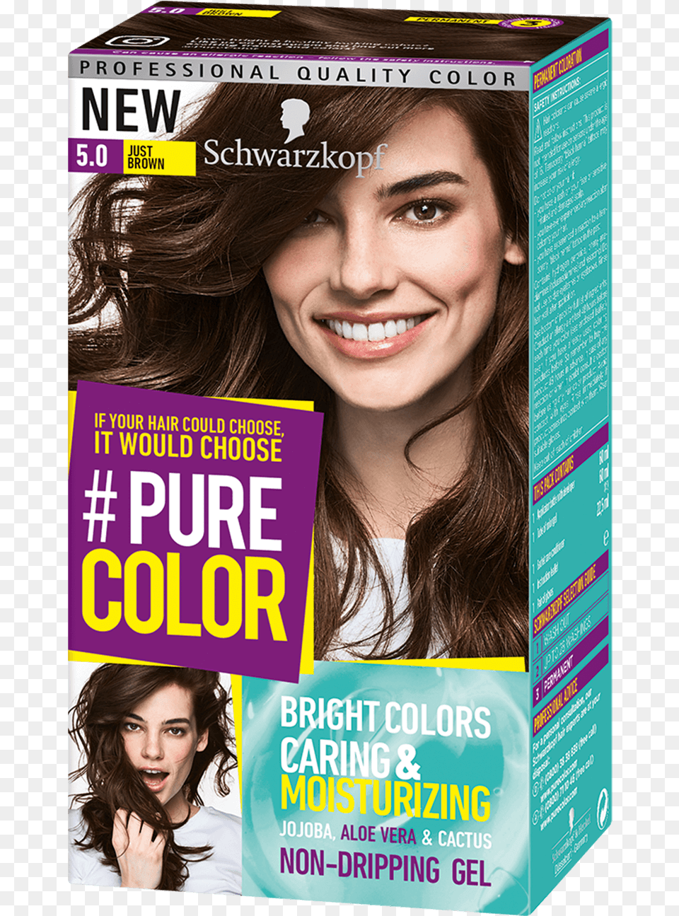 Pure Color Com Baseline 5 0 Just Brown Schwarzkopf Pure Color Brown, Adult, Publication, Person, Woman Free Png