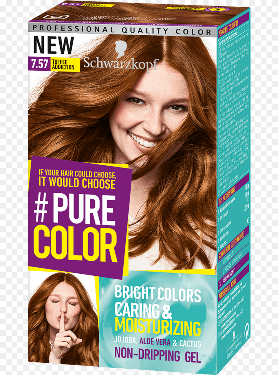 Pure Color Com Baseline 7 57 Toffee Addiction Schwarzkopf Pure Color, Adult, Publication, Person, Woman Free Png