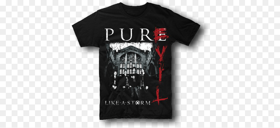 Pure Evil T Shirt Like A Storm Hora Del Angel Anne Rice, Clothing, T-shirt, Person, Adult Free Transparent Png