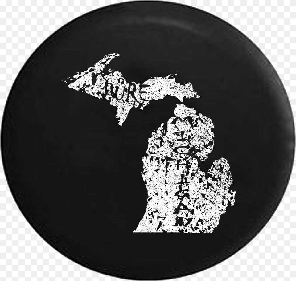 Pure Michigan State Pride Jeep Camper Spare Tire Cover Circle, Disk Free Png