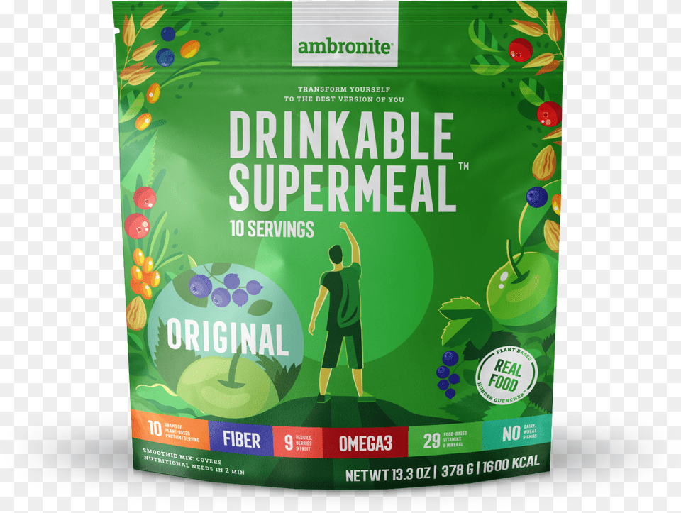 Pure Nordic Drinkable Supermeal, Advertisement, Herbal, Herbs, Plant Free Png Download