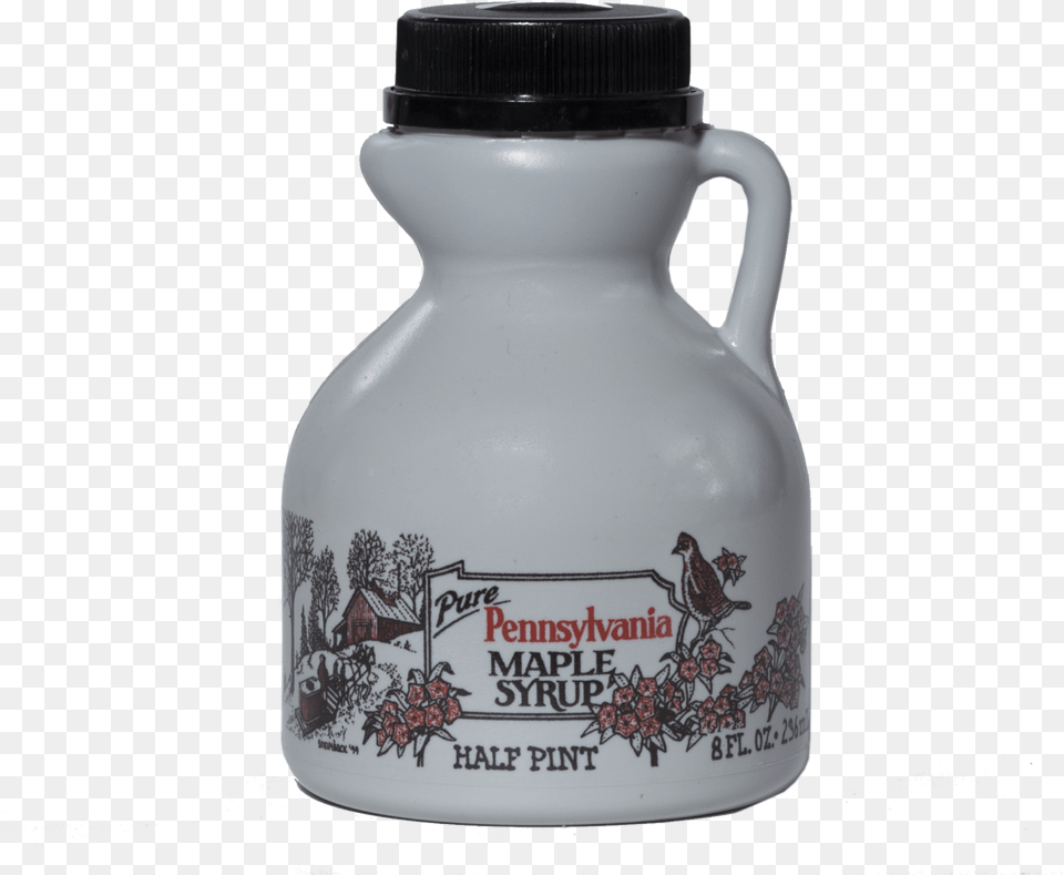 Pure Pennsylvania Maple Syrup Half Pint Water Bottle, Jug, Beverage, Milk, Food Free Transparent Png