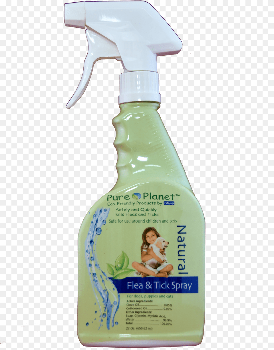 Pure Planet Eco Friendly Natural Flea And Tick Spray Cosmetics, Bottle, Lotion, Person, Girl Png