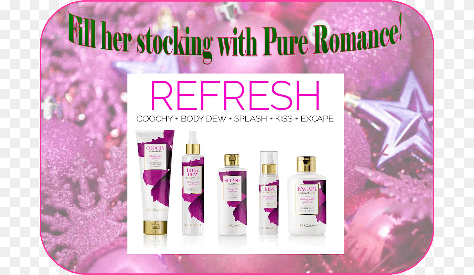 Pure Romance Coochy Radiant Orchid Shave Cream Girly Christmas Desktop Background, Purple, Bottle, Lotion, Cosmetics Free Png