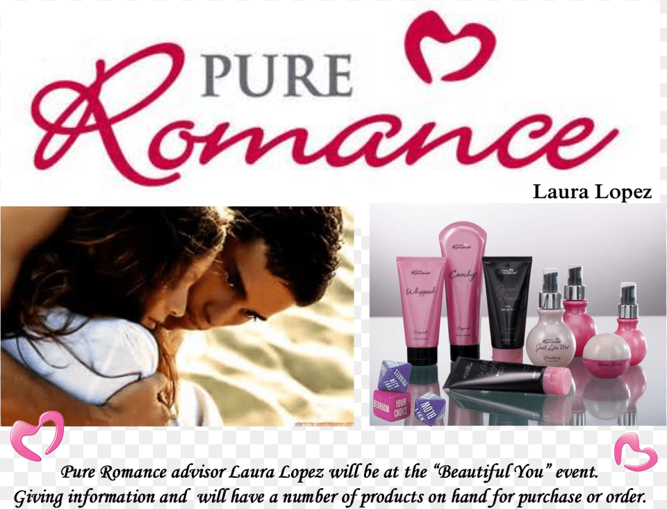 Pure Romance Laura Lopez Pure Romance, Adult, Bottle, Female, Person Free Transparent Png