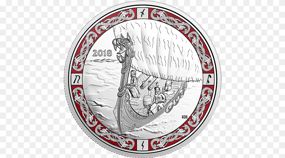 Pure Silver Coloured Coin Vikings, Baby, Person Free Png