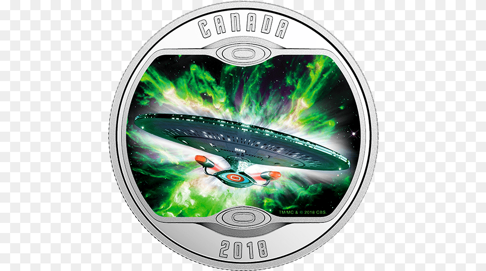 Pure Silver Glow Star Trek Enterprise, Disk, Dvd Free Transparent Png