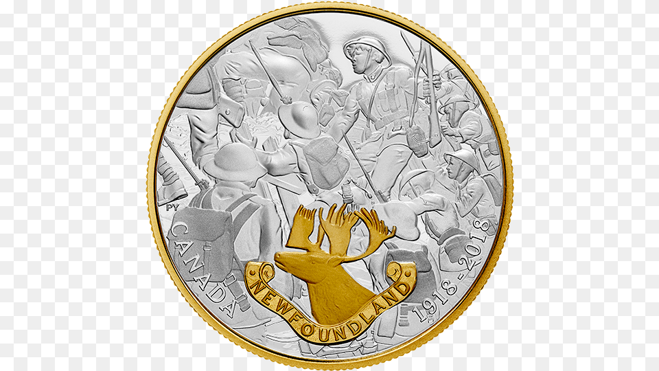 Pure Silver Gold Plated Coin Canada, Baby, Person, Money Free Png