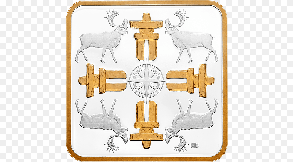 Pure Silver Gold Plated Coin Silver, Animal, Deer, Mammal, Wildlife Free Png