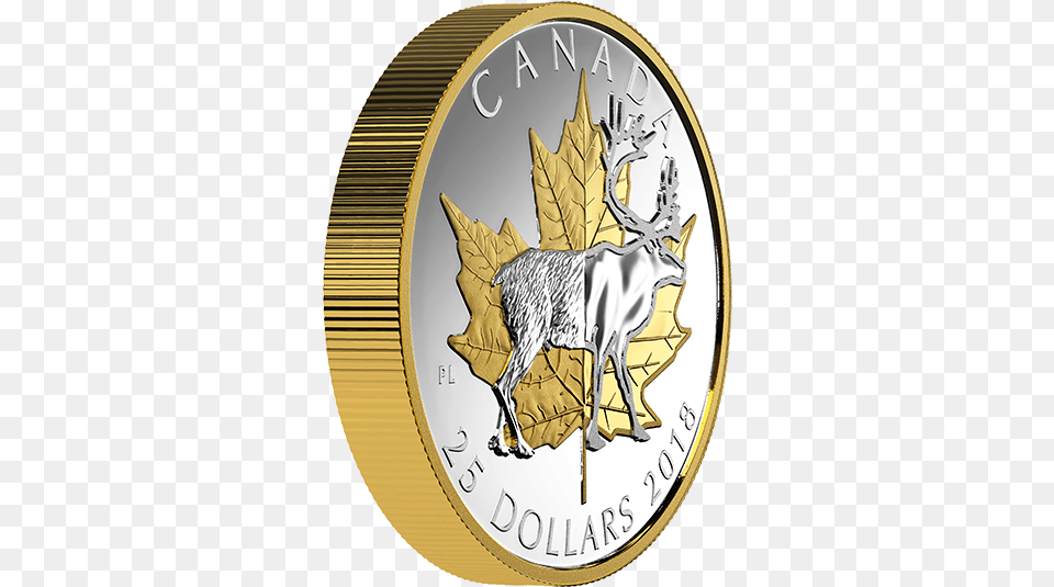 Pure Silver Gold Plated Piedfort 2017 Fine Silver 25 Dollar Coin Timeless Icons, Money Png Image