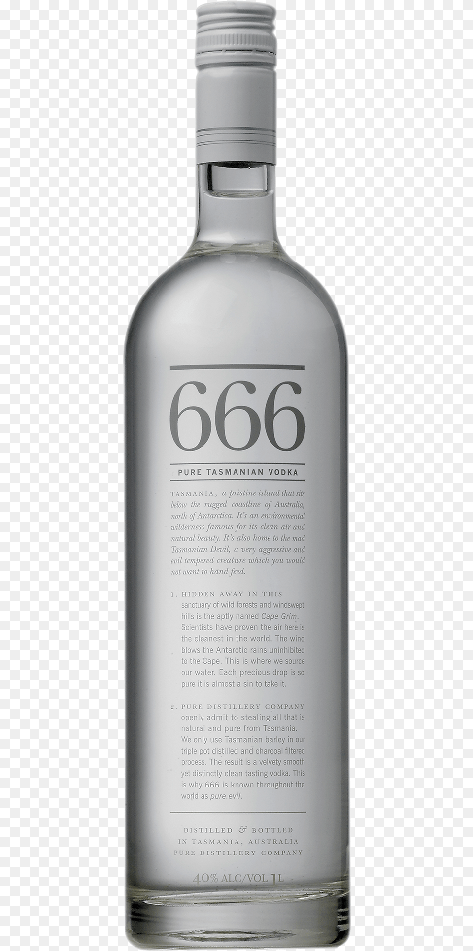 Pure Tasmanian Vodka 700ml 666 Vodka Review, Alcohol, Beverage, Gin, Liquor Free Png Download