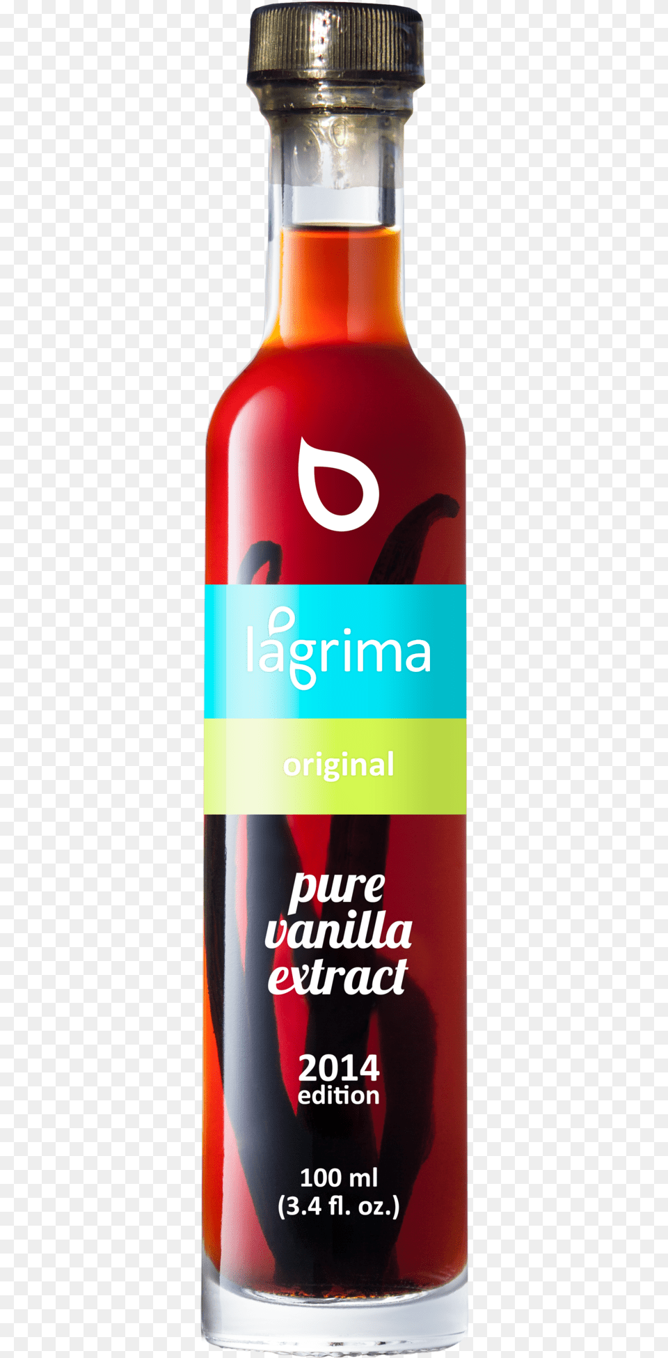 Pure Vanilla Extract 100 Ml Lagrima, Food, Ketchup, Bottle, Seasoning Free Png Download