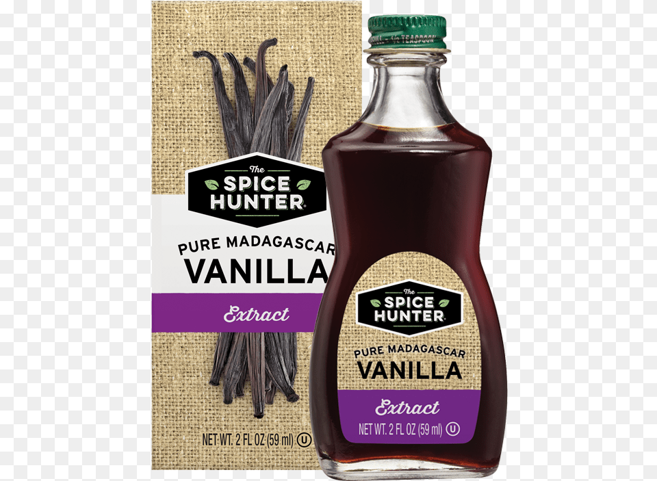Pure Vanilla Extract Glass Bottle, Food, Seasoning, Syrup, Ketchup Free Transparent Png