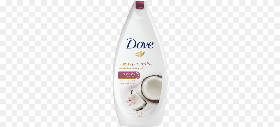 Purely Pampering Coconut And Jasmine Body Wash 400ml Dove Purely Pampering Body Wash Coconut Milk, Bottle, Food, Fruit, Lotion Png