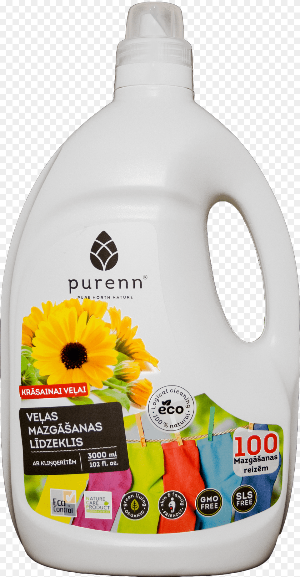 Purenn Liquid Detergent For Colored Laundry With Calendula Laundry Detergent Png Image