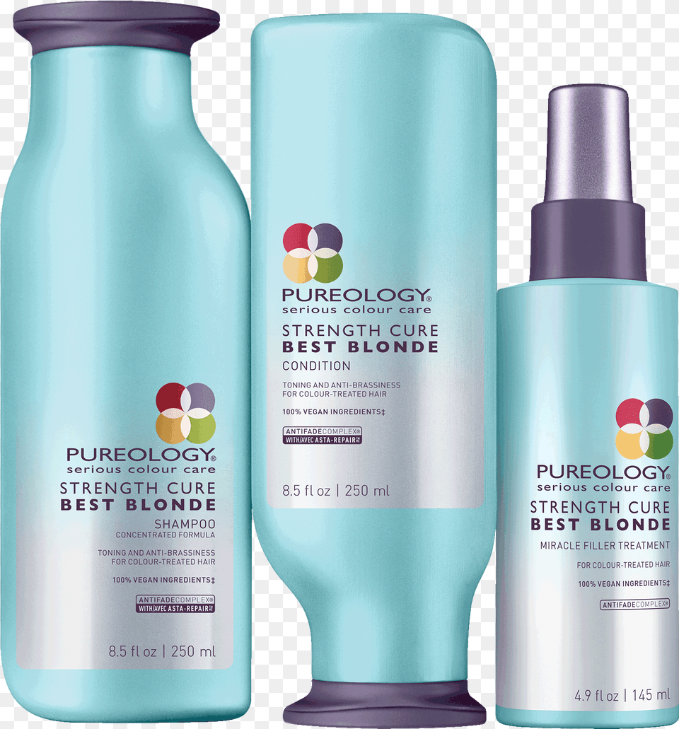 Pureology Strength Cure Best Blonde, Bottle, Lotion, Cosmetics, Perfume Free Png Download
