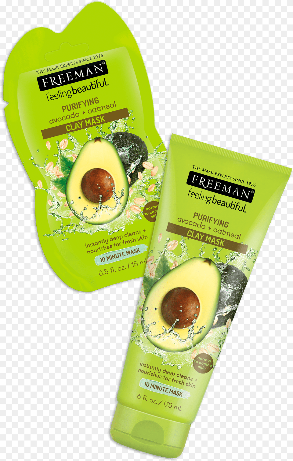 Purifying Avocado Oatmeal Clay Mask, Bottle, Food, Fruit, Plant Free Transparent Png