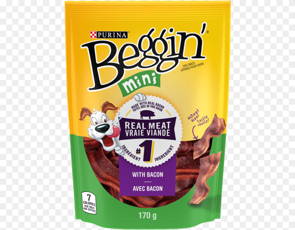 Purina Beggin39 Mini With Bacon Beggin39 Strips, Advertisement, Poster, Can, Food Png