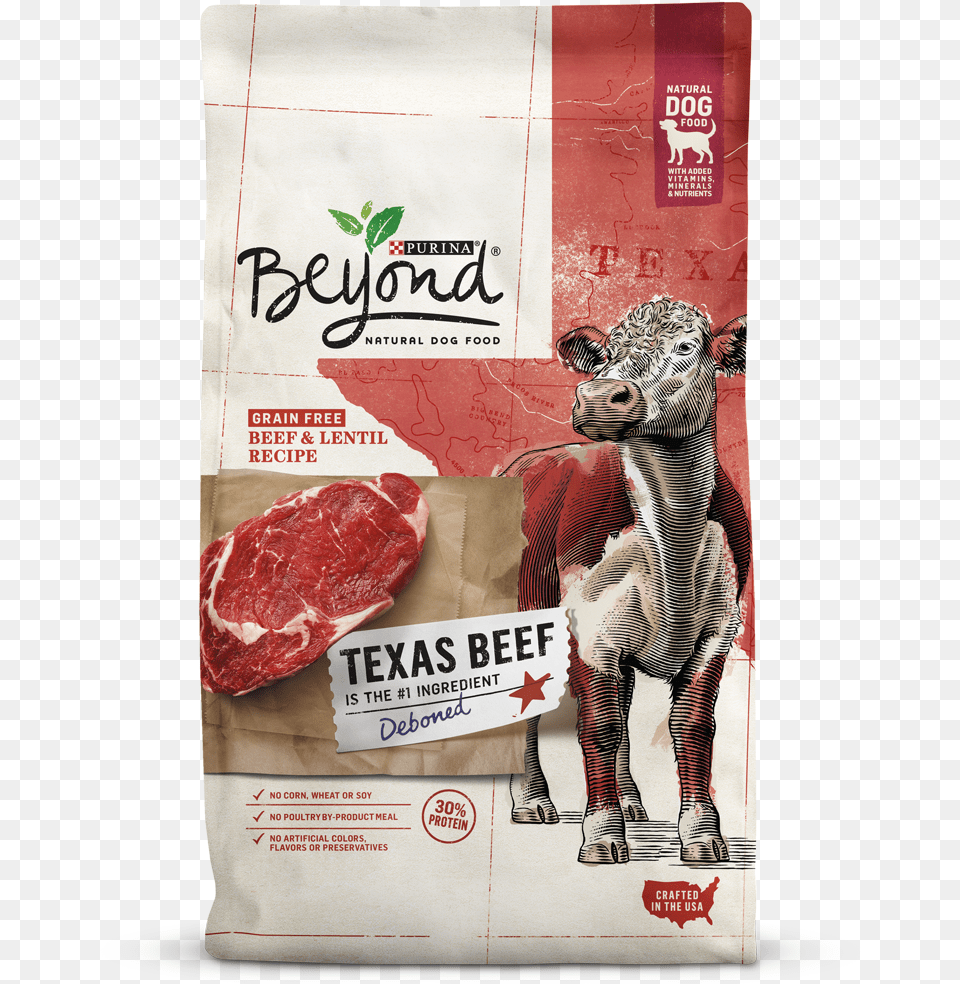 Purina Beyond Dog Food Grain Texas Beef, Meat, Pork, Advertisement, Butcher Shop Png Image