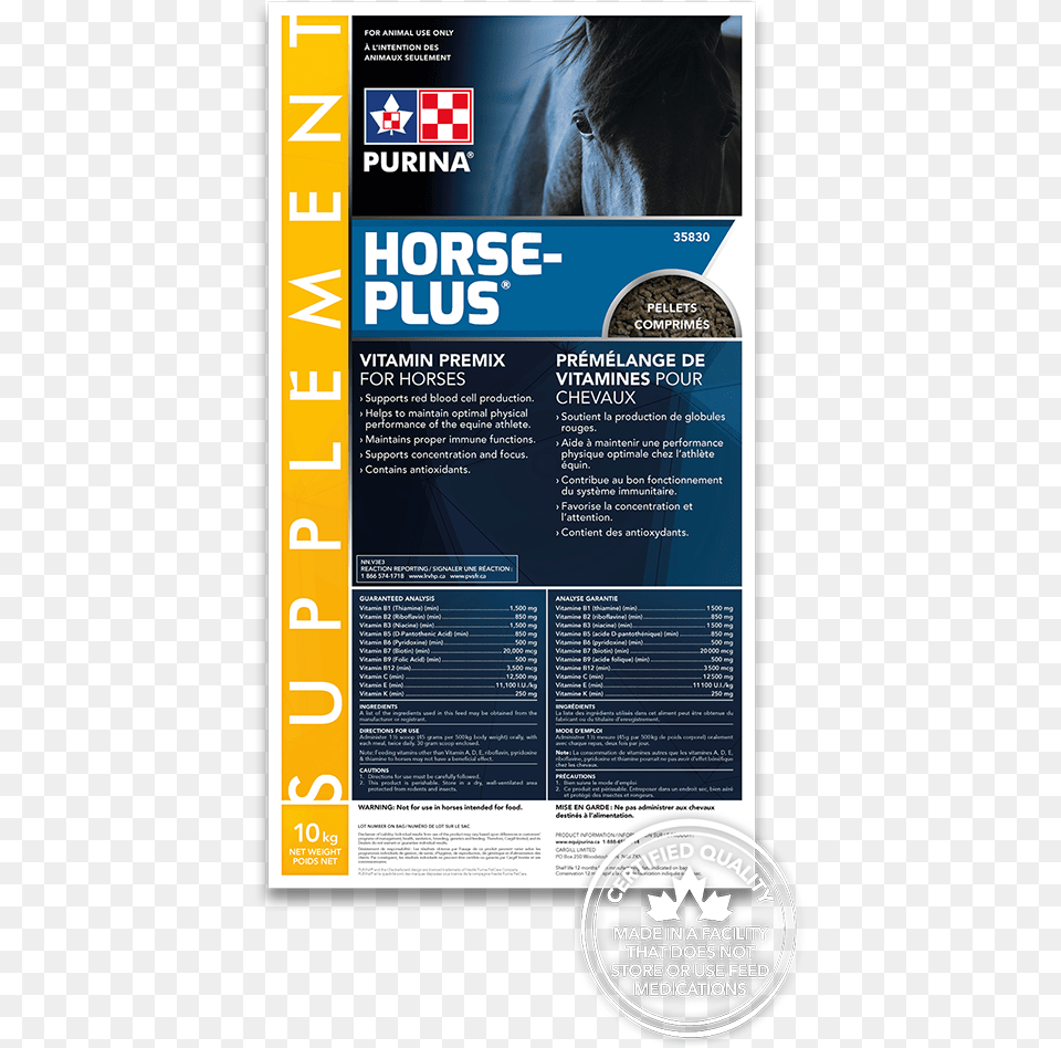 Purina Canada Horse Plus Purina Horse Feed, Advertisement, Poster, Animal, Mammal Free Png