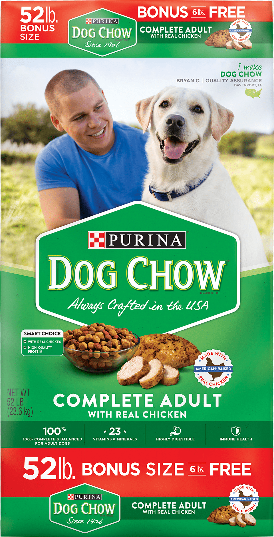 Purina Dog Chow Dry Dog Food Purina Dog Chow 52 Lb, Poster, Advertisement, Person, Man Png