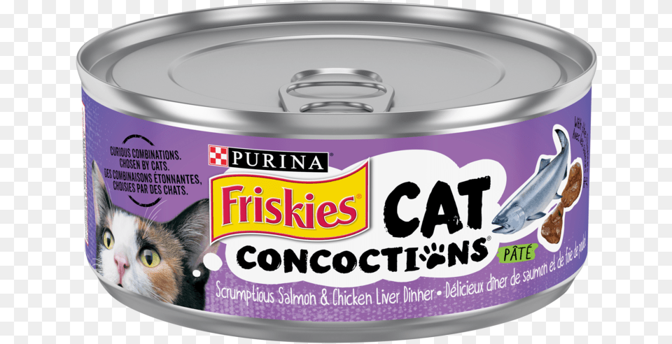 Purina Friskies Cat Concoctions Scrumptious Salmon Purina Friskies Cat Concoctions Scrumptious Salmon, Aluminium, Can, Canned Goods, Food Free Png