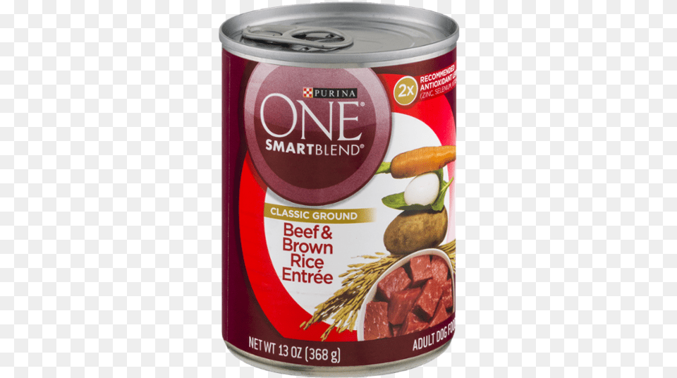 Purina One Smartblend Adult Dog Food Classic Ground Purina One Smartblend Classic Ground Beef Amp Brown, Aluminium, Tin, Can, Canned Goods Free Transparent Png