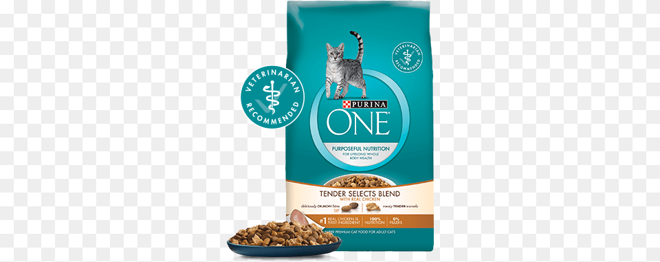 Purina One Tender Selects Cat Food, Advertisement, Poster, Animal, Mammal Free Transparent Png