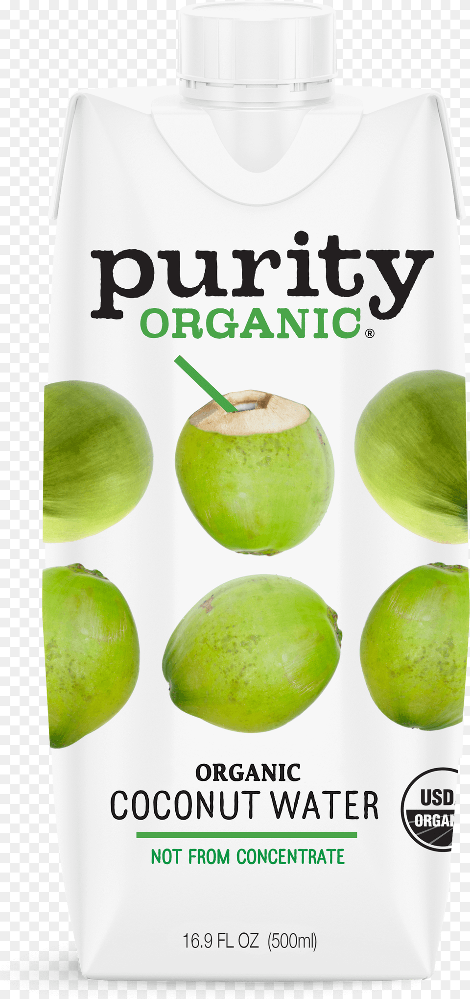 Purity Organic Coconut Water 1 Liter, Food, Fruit, Plant, Produce Png