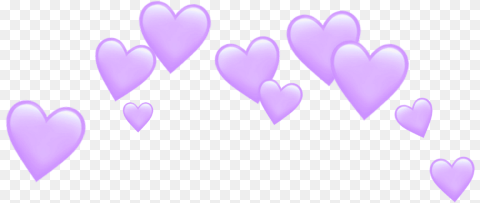 Purle Purplehearts Purpleheart Hearts Heart Emoji Crown Transparent, Purple, Symbol Free Png