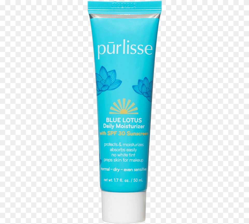Purlisse Blue Lotus Essential Daily Moisturizer Spf, Bottle, Cosmetics, Lotion, Sunscreen Free Transparent Png