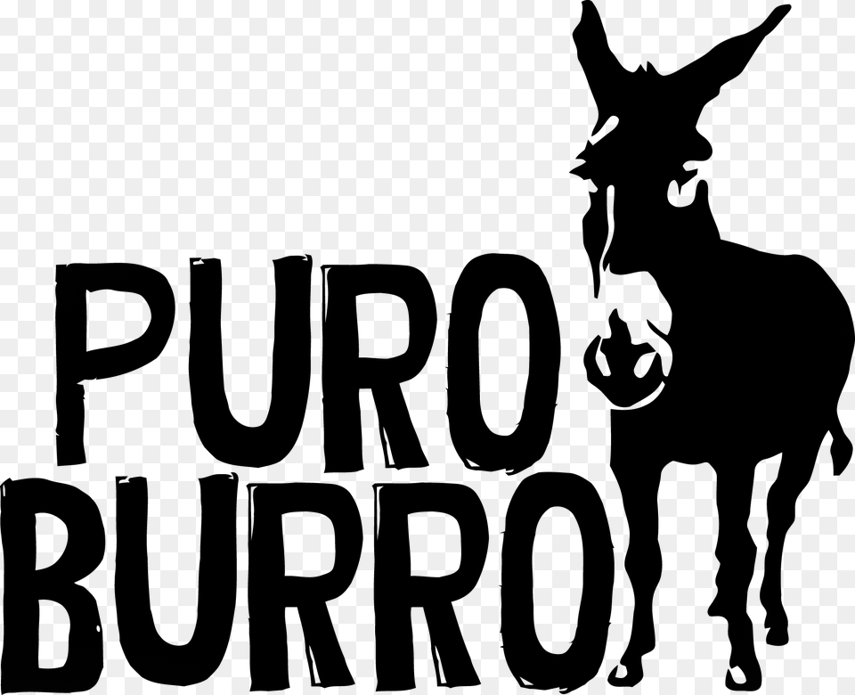 Puro Burro, Silhouette, People, Person, Text Png Image