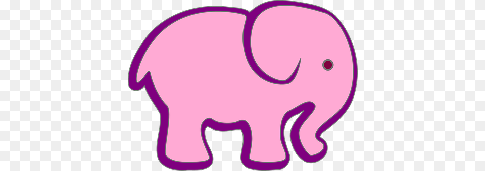 Purple Animal, Elephant, Mammal, Wildlife Png Image