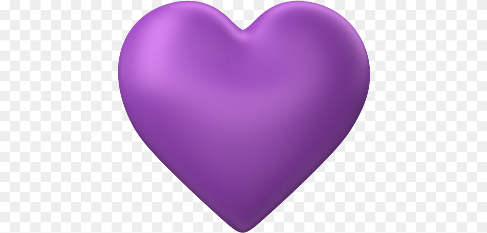 Purple 3d Love Heart With Transparent Background Valentine Transparent Background Purple Heart, Balloon Png Image