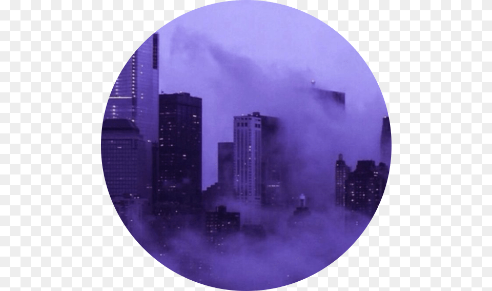 Purple Aesthetic Icon Clouds City Profile Pic Purple Aesthetic Profile, Weather, Outdoors, Nature, Fog Free Png