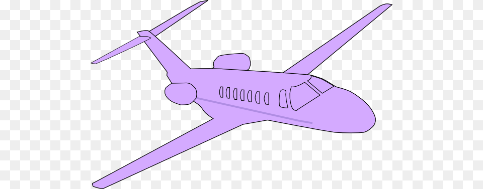 Purple Airplane Clip Art, Aircraft, Airliner, Vehicle, Transportation Png Image