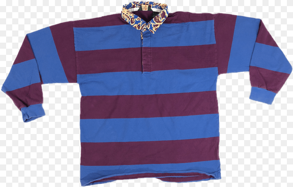 Purple Amp Blue J Crew Striped Rugby Rugby Football, Clothing, Shirt, Long Sleeve, Sleeve Png