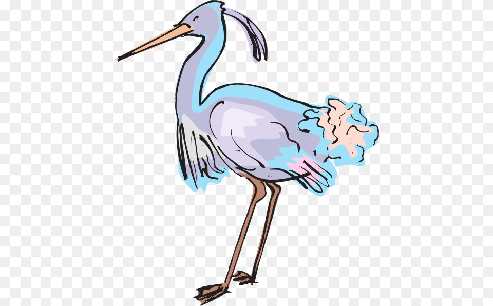 Purple And Blue Heron Clip Art For Web, Animal, Bird, Crane Bird, Waterfowl Png