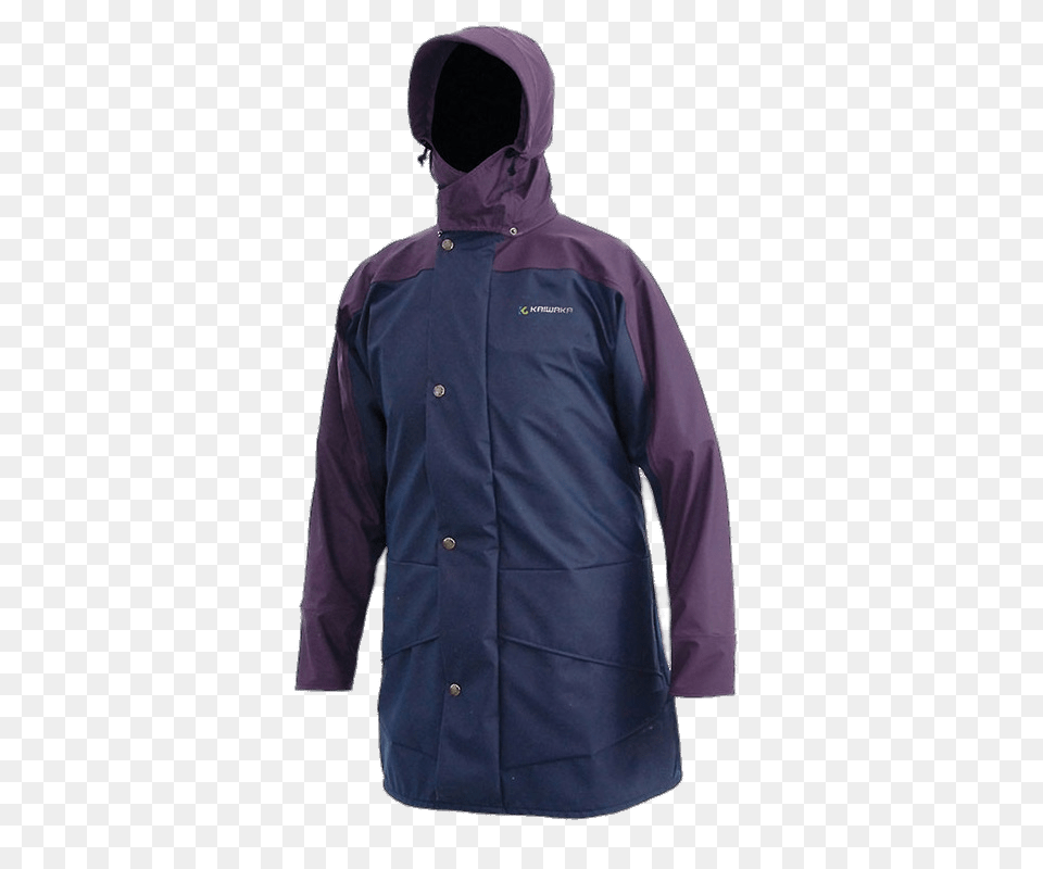 Purple And Blue Parka, Clothing, Coat, Jacket, Raincoat Free Png Download