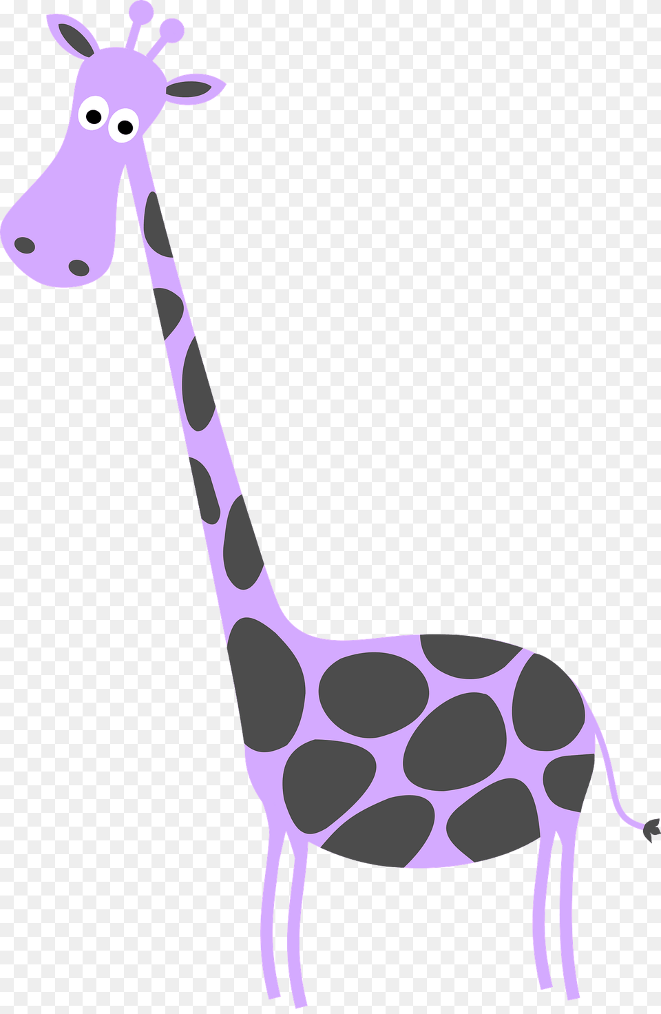 Purple And Brown Giraffe Clipart, Animal, Mammal, Wildlife Png Image