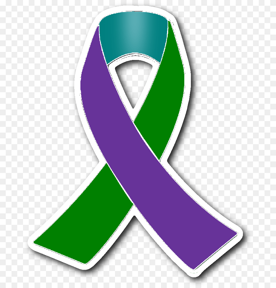 Purple And Green Awareness Ribbon, Symbol, Alphabet, Ampersand, Text Free Transparent Png