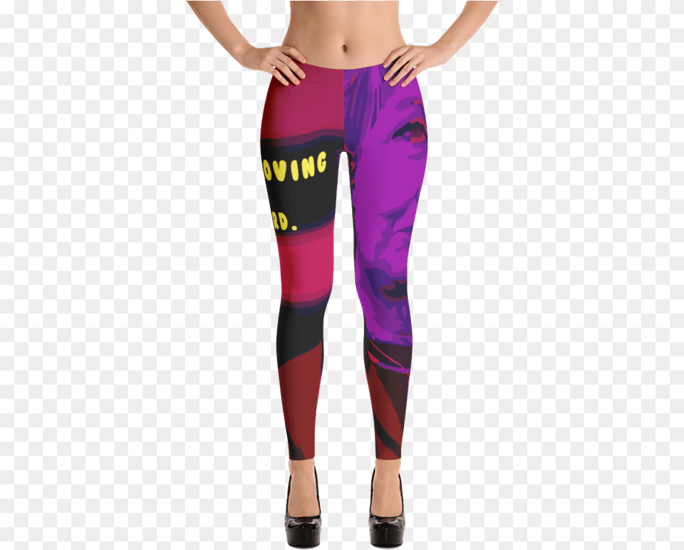 Purple And Green Striped Leggings, Pants, Clothing, Tights, Hosiery Png Image