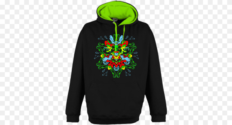 Purple And Lime Green Hoodie, Clothing, Knitwear, Sweater, Sweatshirt Png