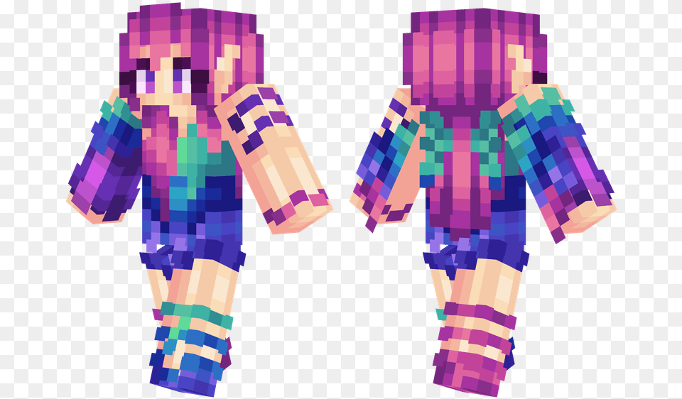 Purple And Pink Minecraft Skins, Baby, Person, Toy, Pinata Free Transparent Png