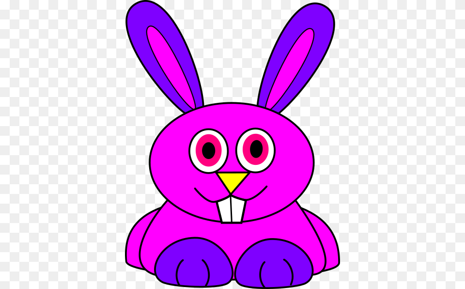 Purple And Pink Sitting Bunny Clip Art, Plush, Toy Png