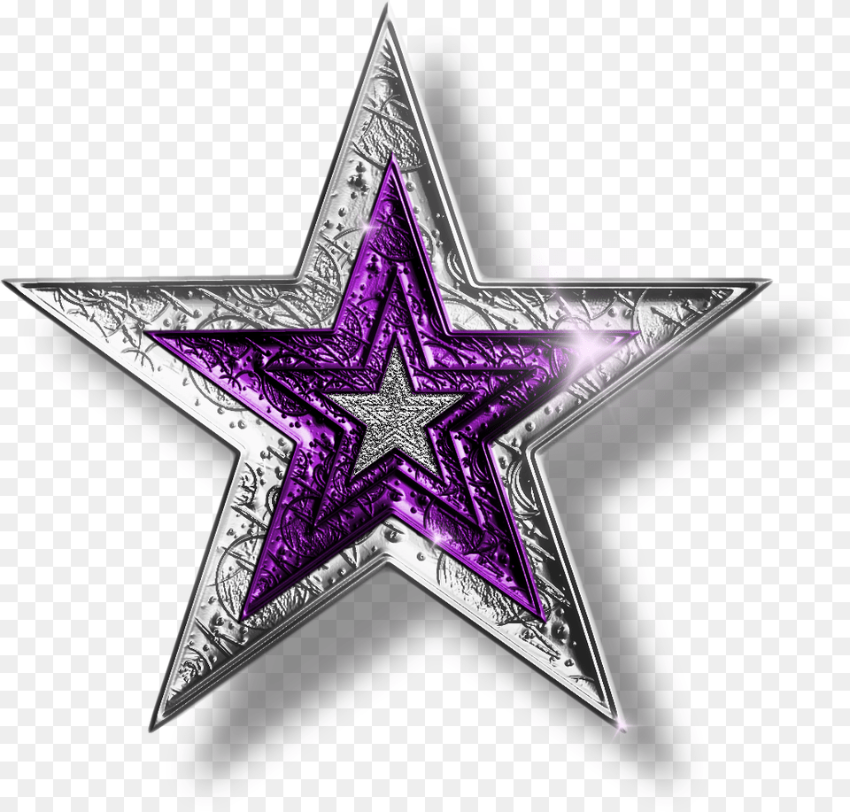 Purple And Silver Stars Wallpaper Silver Purple Star Cool Star Background, Symbol, Star Symbol, Cross, Accessories Png