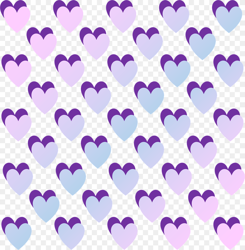 Purple And White Hearts Background Pink And Purple Pastel Heart, Pattern Free Png